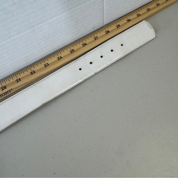 Y2K Women's Preppy Vintage Emmanuel Boho 90s White Belt Petite Small - Picture 11 of 15